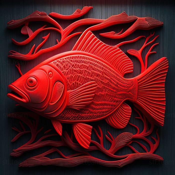 Animals False red neon fish